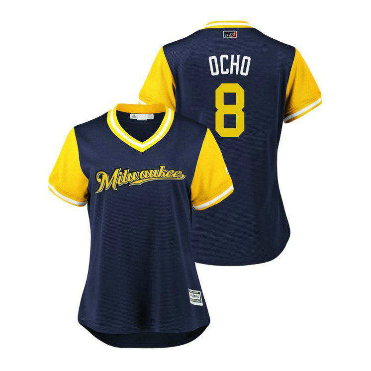 Women - Milwaukee Brewers Navy #8 Ryan Braun Ocho Jersey Women - Milwaukee Brewers Navy #8 Ryan Braun Ocho Jersey