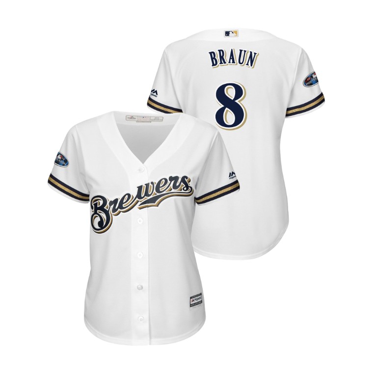 Women - Milwaukee Brewers White #8 Ryan Braun Cool Base Jersey Women - Milwaukee Brewers White #8 Ryan Braun Cool Base Jersey