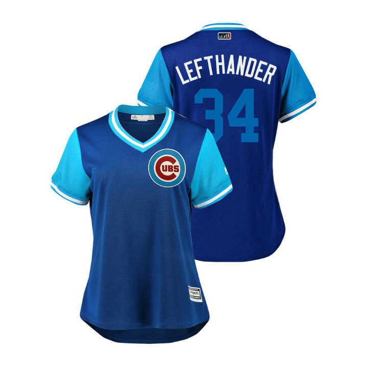 Women - Chicago Cubs Royal #34 Jon Lester Lefthander Jersey Women - Chicago Cubs Royal #34 Jon Lester Lefthander Jersey