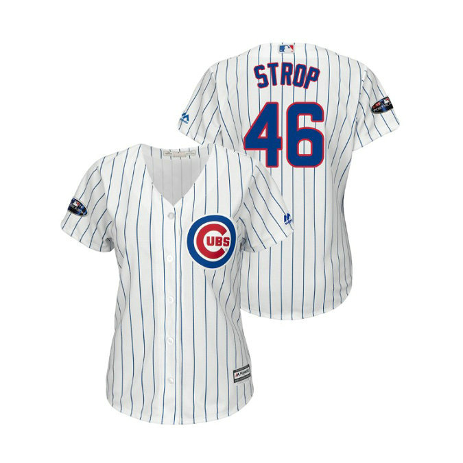 Women - Chicago Cubs White #46 Pedro Strop Cool Base Jersey Women - Chicago Cubs White #46 Pedro Strop Cool Base Jersey