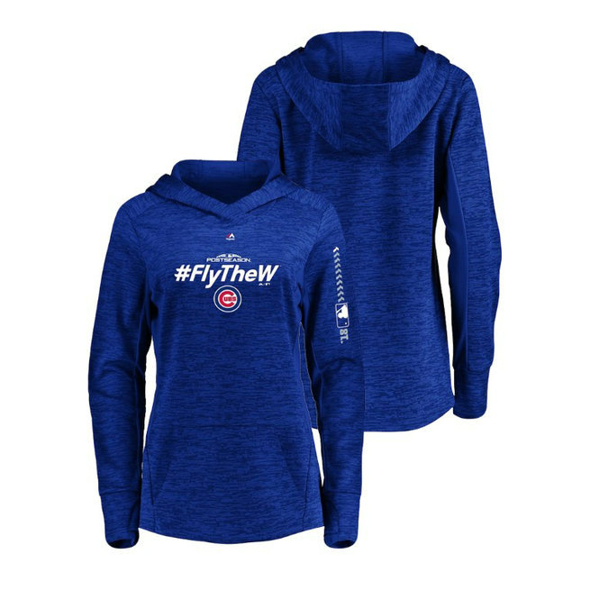 Women - Chicago Cubs Streak Fleece Royal Authentic Collection Hoodie Women - Chicago Cubs Streak Fleece Royal Authentic Collection Hoodie