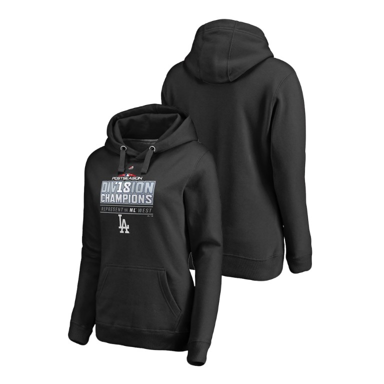 Women - Los Angeles Dodgers Runner Black 2018 NL West Division Champions Majestic Hoodie Women - Los Angeles Dodgers Runner Black 2018 NL West Division Champions Majestic Hoodie