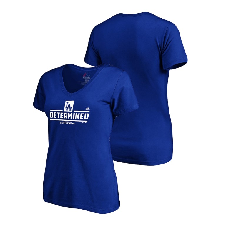 Women - Los Angeles Dodgers Authentic Collection Royal V-Neck Majestic T-Shirt Women - Los Angeles Dodgers Authentic Collection Royal V-Neck Majestic T-Shirt
