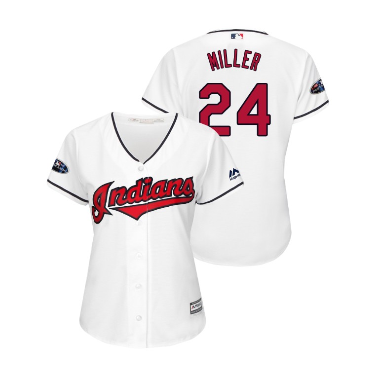 Women - Cleveland Indians White #24 Andrew Miller Cool Base Jersey Women - Cleveland Indians White #24 Andrew Miller Cool Base Jersey