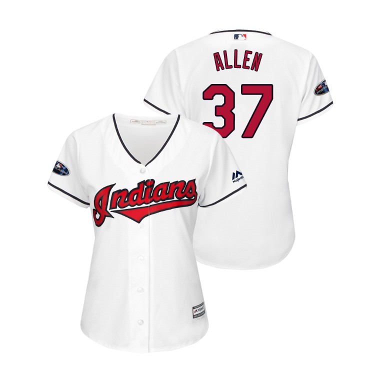 Women - Cleveland Indians White #37 Cody Allen Cool Base Jersey Women - Cleveland Indians White #37 Cody Allen Cool Base Jersey