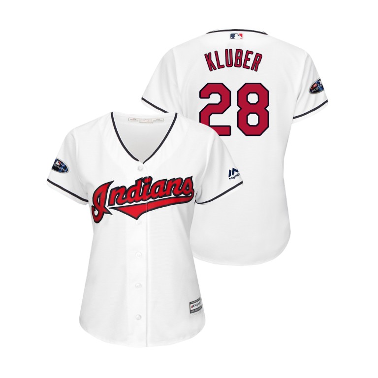 Women - Cleveland Indians White #28 Corey Kluber Cool Base Jersey Women - Cleveland Indians White #28 Corey Kluber Cool Base Jersey