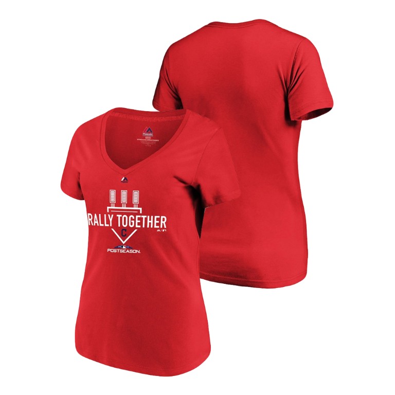 Women - Cleveland Indians Authentic Collection Red V-Neck Majestic T-Shirt Women - Cleveland Indians Authentic Collection Red V-Neck Majestic T-Shirt