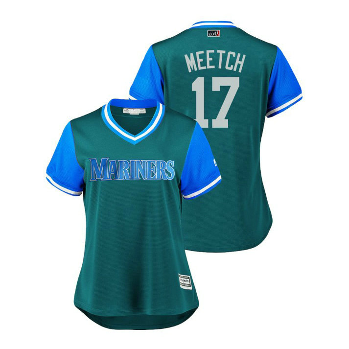 Women - Seattle Mariners Aqua #17 Mitch Haniger Meetch Jersey Women - Seattle Mariners Aqua #17 Mitch Haniger Meetch Jersey