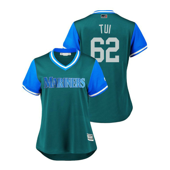 Women - Seattle Mariners Aqua #62 Sam Tuivailala Tui Jersey Women - Seattle Mariners Aqua #62 Sam Tuivailala Tui Jersey