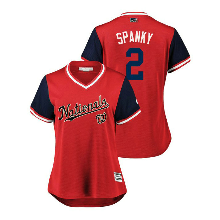 Women - Washington Nationals Red #2 Adam Eaton Spanky Jersey