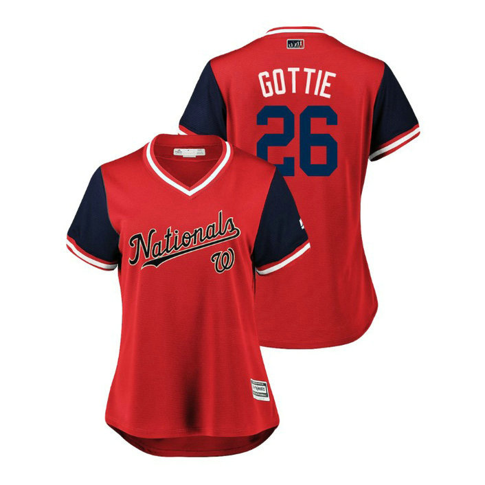Women - Washington Nationals Red #26 Trevor Gott Gottie Jersey Women - Washington Nationals Red #26 Trevor Gott Gottie Jersey