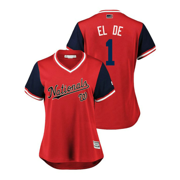 Women - Washington Nationals Red #1 Wilmer Difo El De Jersey Women - Washington Nationals Red #1 Wilmer Difo El De Jersey