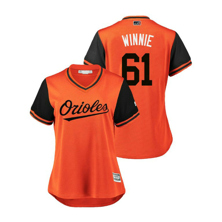 Women - Baltimore Orioles Orange #61 Austin Wynns Winnie Jersey