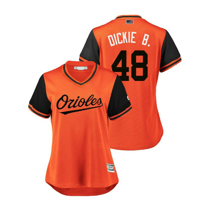 Women - Baltimore Orioles Orange #48 Richard Bleier Dickie B. Jersey Women - Baltimore Orioles Orange #48 Richard Bleier Dickie B. Jersey