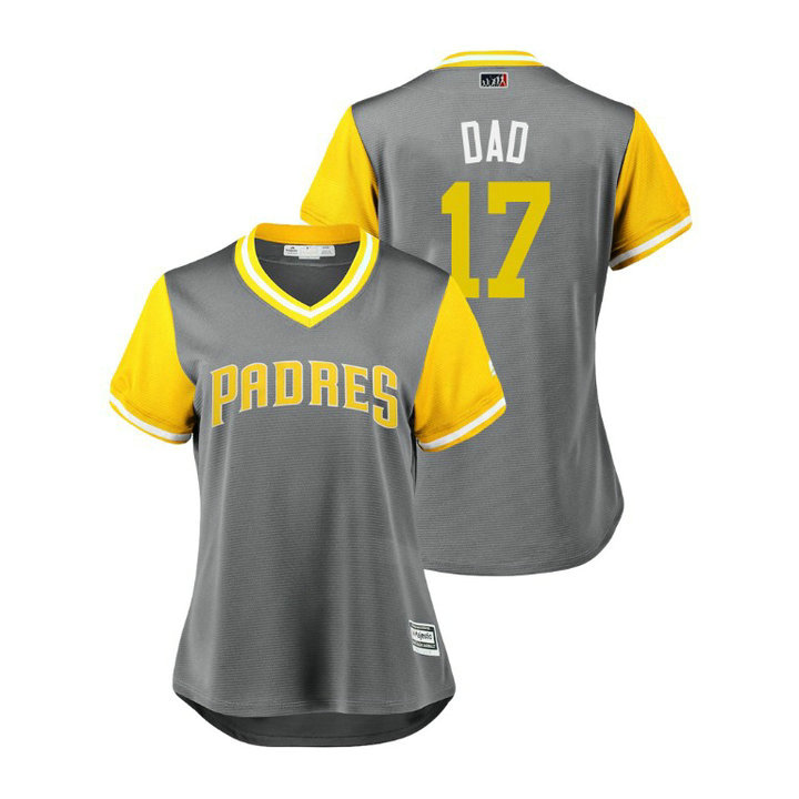 Women - San Diego Padres Gray #17 A.J. Ellis Dad Jersey Women - San Diego Padres Gray #17 A.J. Ellis Dad Jersey