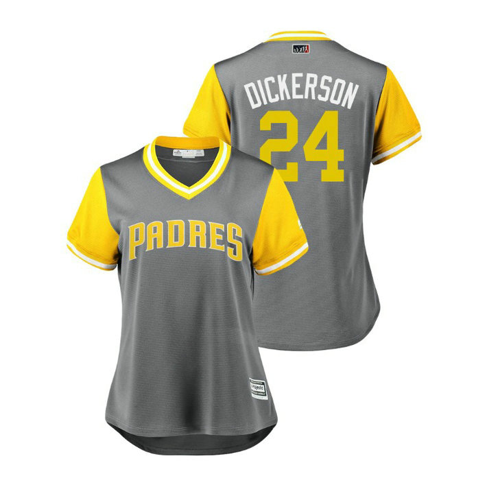 Women - San Diego Padres Gray #24 Alex Dickerson Dickerson Jersey Women - San Diego Padres Gray #24 Alex Dickerson Dickerson Jersey