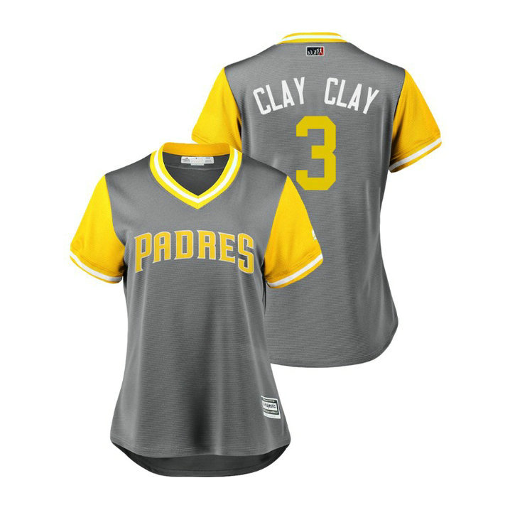 Women - San Diego Padres Gray #3 Clayton Richard Clay Clay Jersey