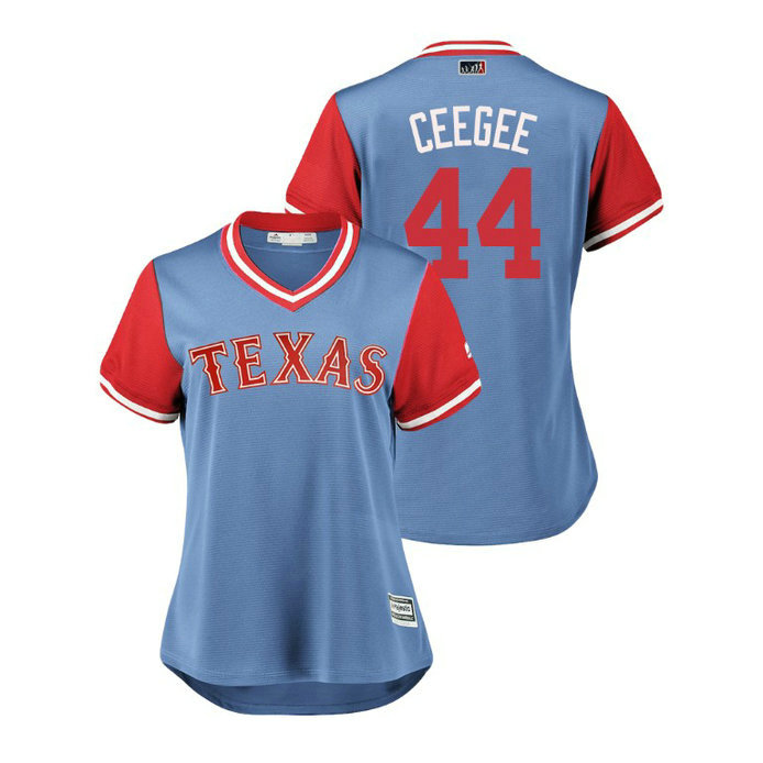 Women - Texas Rangers Light Blue #44 Cory Gearrin Ceegee Jersey Women - Texas Rangers Light Blue #44 Cory Gearrin Ceegee Jersey