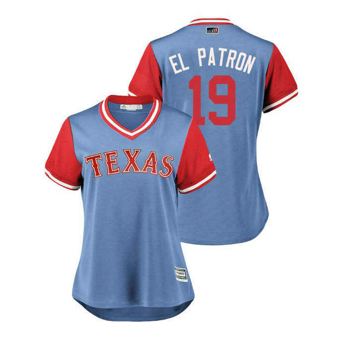 Women - Texas Rangers Light Blue #19 Jurickson Profar El Patron Jersey