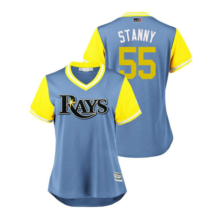 Women - Tampa Bay Rays Light Blue #55 Ryne Stanek Stanny Jersey Women - Tampa Bay Rays Light Blue #55 Ryne Stanek Stanny Jersey
