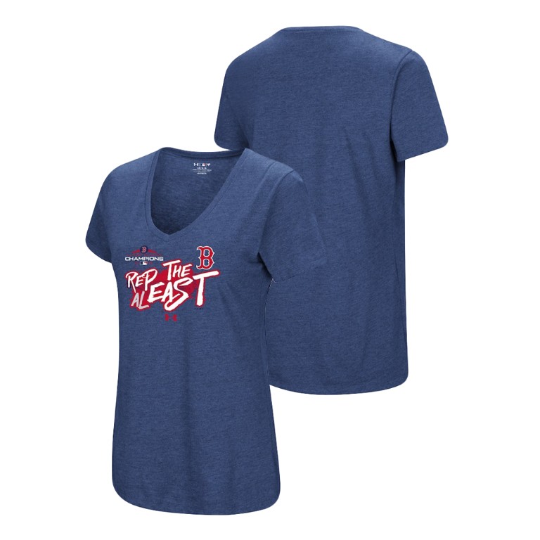 Women - Boston Red Sox City Repping Heather Navy 2018 AL East Division Champions Under Armour T-Shirt Women - Boston Red Sox City Repping Heather Navy 2018 AL East Division Champions Under Armour T-Shirt