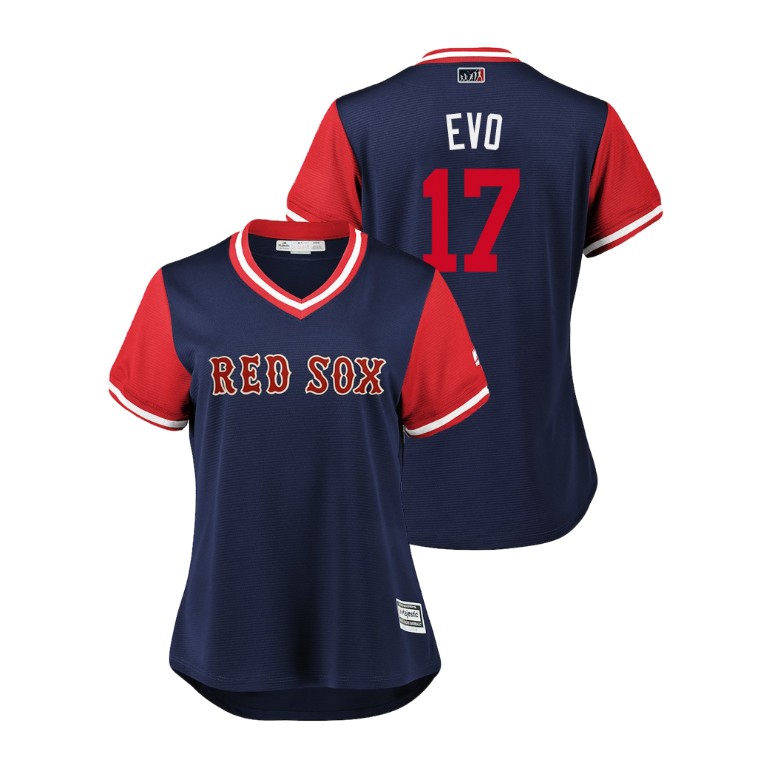 Women - Boston Red Sox Navy #17 Nathan Eovaldi Evo Jersey