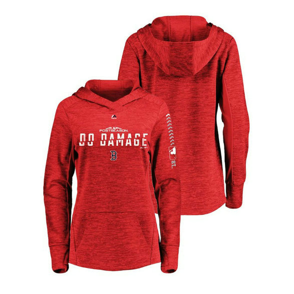 Women - Boston Red Sox Streak Fleece Red Authentic Collection Hoodie Women - Boston Red Sox Streak Fleece Red Authentic Collection Hoodie