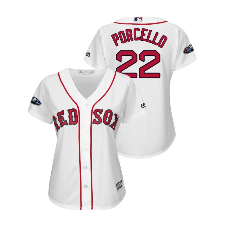 Women - Boston Red Sox White #22 Rick Porcello Cool Base Jersey