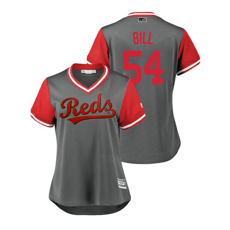 Women - Cincinnati Reds Gray #54 Rookie Davis Bill Jersey Women - Cincinnati Reds Gray #54 Rookie Davis Bill Jersey
