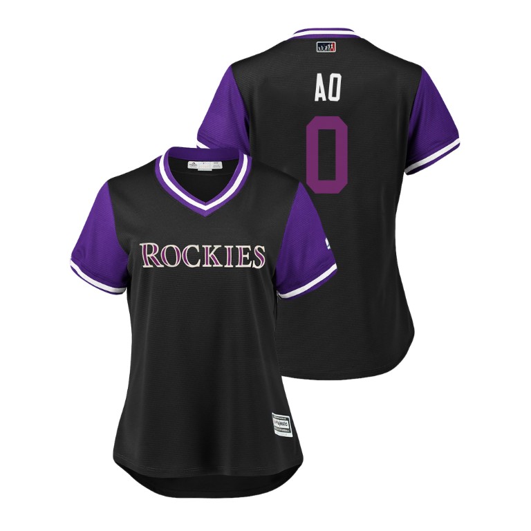Women - Colorado Rockies Black #0 Adam Ottavino AO Jersey Women - Colorado Rockies Black #0 Adam Ottavino AO Jersey