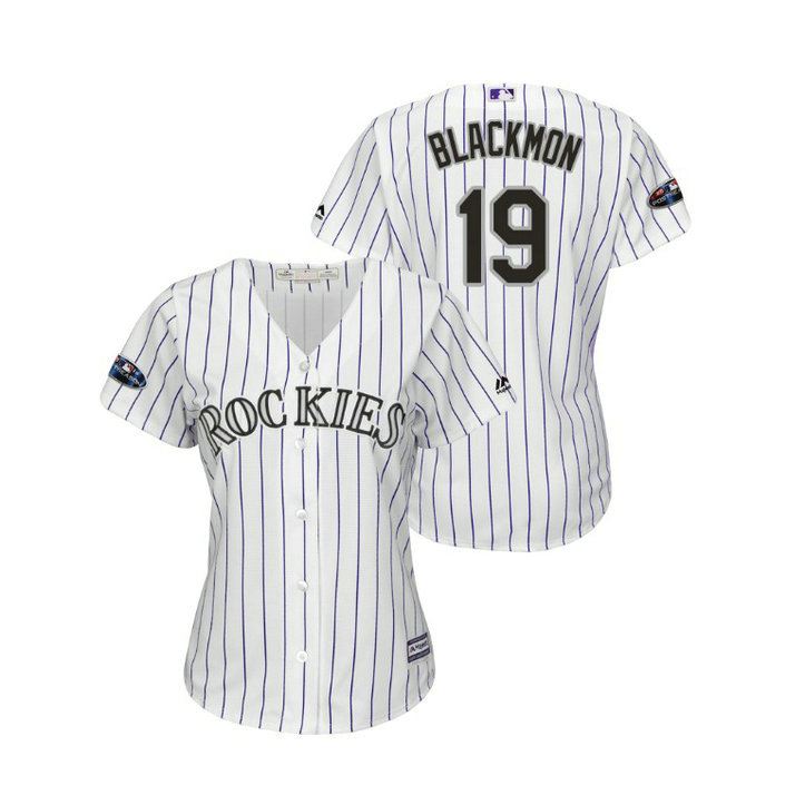 Women - Colorado Rockies White #19 Charlie Blackmon Cool Base Jersey Women - Colorado Rockies White #19 Charlie Blackmon Cool Base Jersey