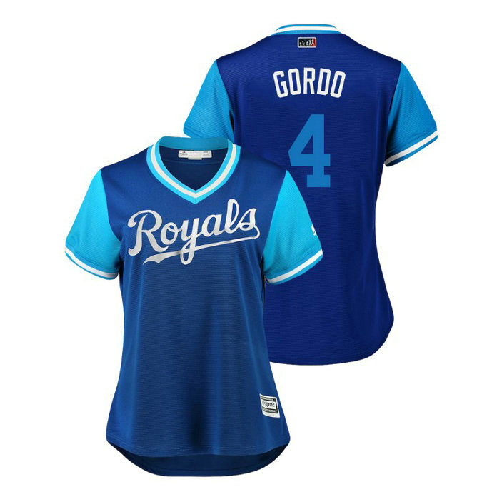 Women - Kansas City Royals Royal #4 Alex Gordon Gordo Jersey Women - Kansas City Royals Royal #4 Alex Gordon Gordo Jersey