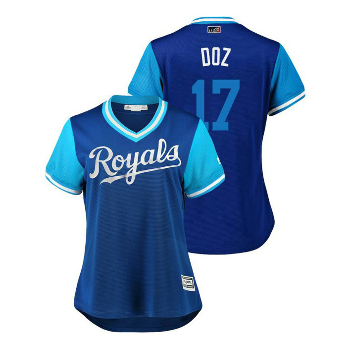 Women - Kansas City Royals Royal #17 Hunter Dozier Doz Jersey Women - Kansas City Royals Royal #17 Hunter Dozier Doz Jersey