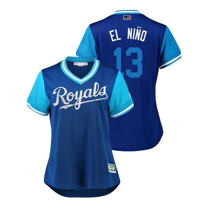 Women - Kansas City Royals Royal #13 Salvador Perez El Nino Jersey Women - Kansas City Royals Royal #13 Salvador Perez El Nino Jersey