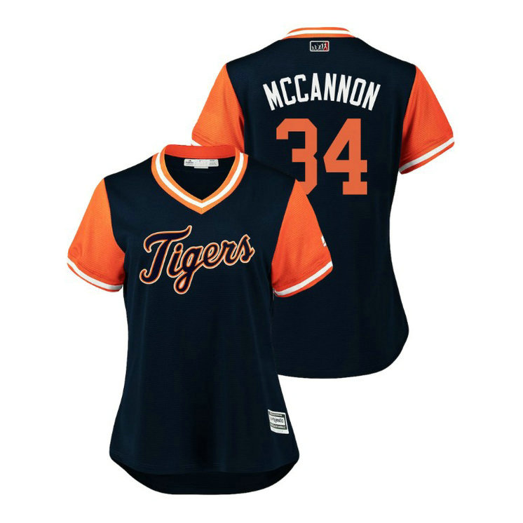 Women - Detroit Tigers Navy #34 James McCann Mccannon Jersey