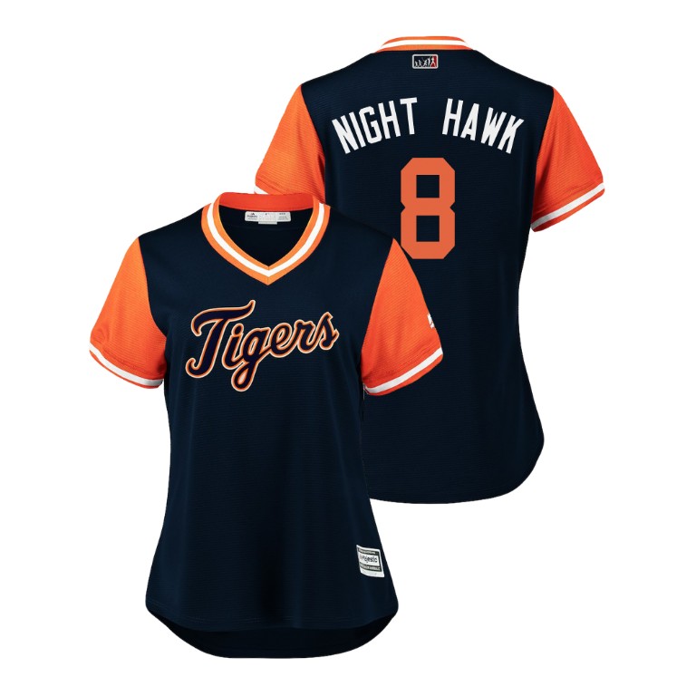 Women - Detroit Tigers Navy #8 Mikie Mahtook Night Hawk Jersey Women - Detroit Tigers Navy #8 Mikie Mahtook Night Hawk Jersey