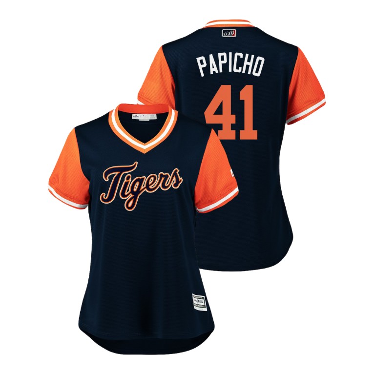 Women - Detroit Tigers Navy #41 Victor Martinez Papicho Jersey Women - Detroit Tigers Navy #41 Victor Martinez Papicho Jersey