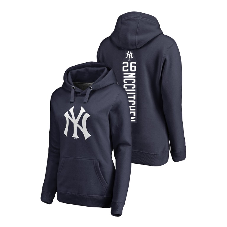 Women - New York Yankees #26 Navy Andrew McCutchen Name & Number Backer Hoodie