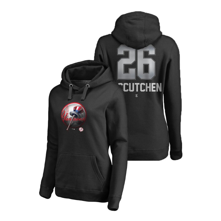 Women - New York Yankees #26 Black Andrew McCutchen Name & Number Midnight Mascot Hoodie