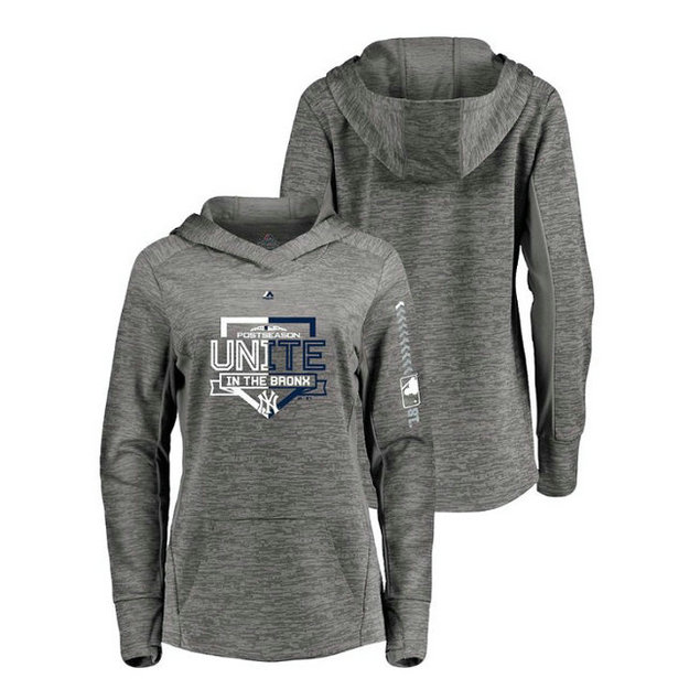 Women - New York Yankees Streak Fleece Gray Authentic Collection Hoodie Women - New York Yankees Streak Fleece Gray Authentic Collection Hoodie