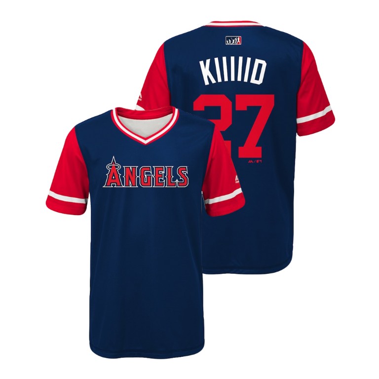 YOUTH Los Angeles Angels Navy #27 Mike Trout Kiiiiid Jersey YOUTH Los Angeles Angels Navy #27 Mike Trout Kiiiiid Jersey