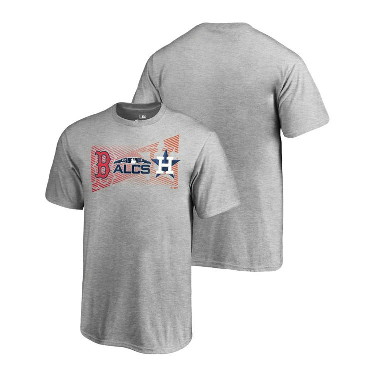 YOUTH Houston Astros vs. Boston Red Sox Heather Gray 2018 ALCS Matchup T-Shirt YOUTH Houston Astros vs. Boston Red Sox Heather Gray 2018 ALCS Matchup T-Shirt