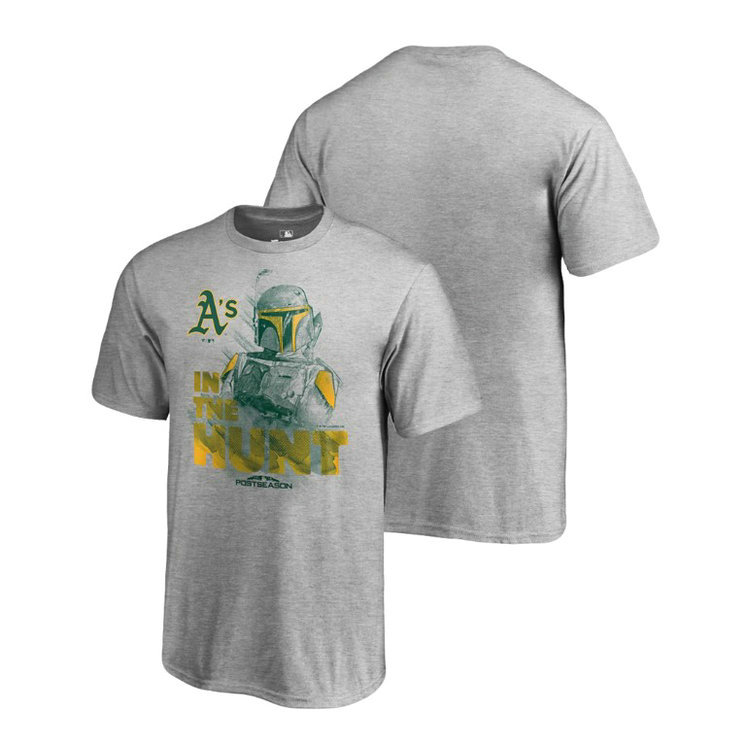 YOUTH Oakland Athletics Star Wars In The Hunt Heather Gray T-Shirt YOUTH Oakland Athletics Star Wars In The Hunt Heather Gray T-Shirt