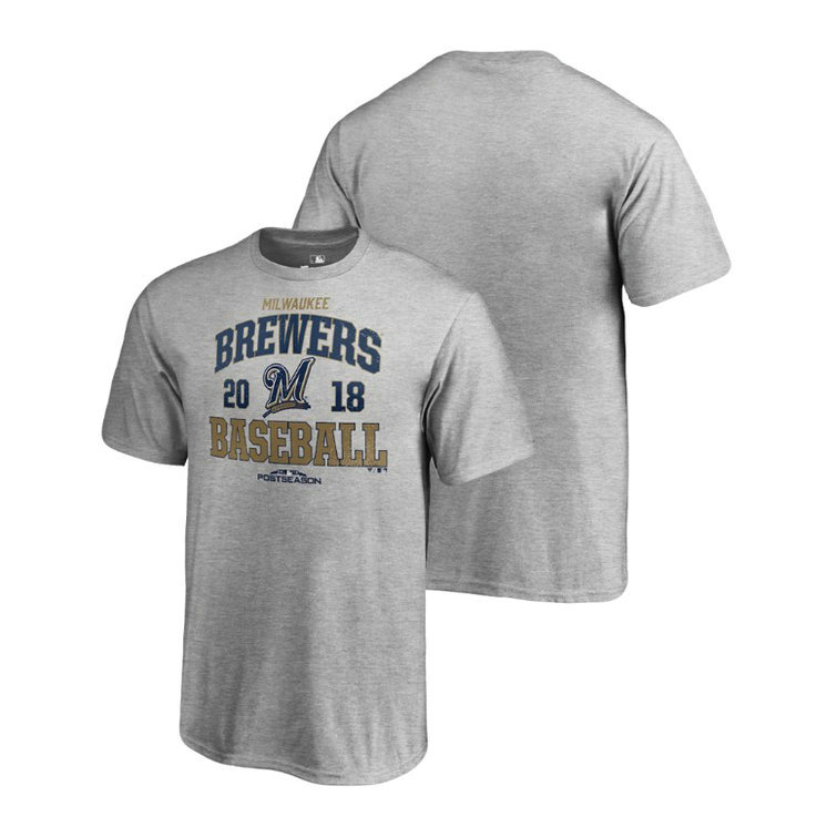 YOUTH Milwaukee Brewers Bases Heather Gray T-Shirt
