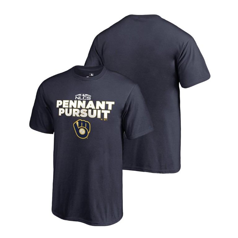 YOUTH Milwaukee Brewers Pennant Pursuit Navy 2018 NLCS Leadoff T-Shirt YOUTH Milwaukee Brewers Pennant Pursuit Navy 2018 NLCS Leadoff T-Shirt