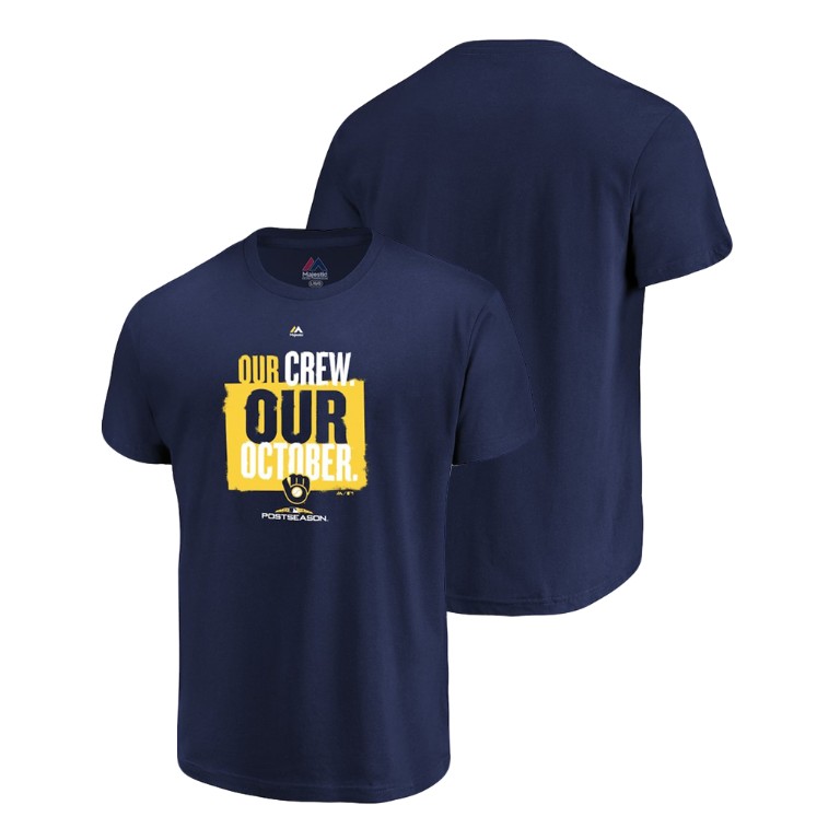 YOUTH Milwaukee Brewers Authentic Collection Navy Majestic T-Shirt