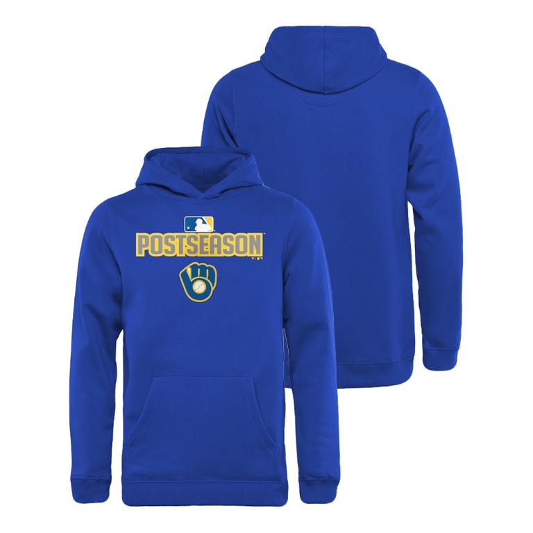 YOUTH Milwaukee Brewers Deck Royal Hoodie YOUTH Milwaukee Brewers Deck Royal Hoodie