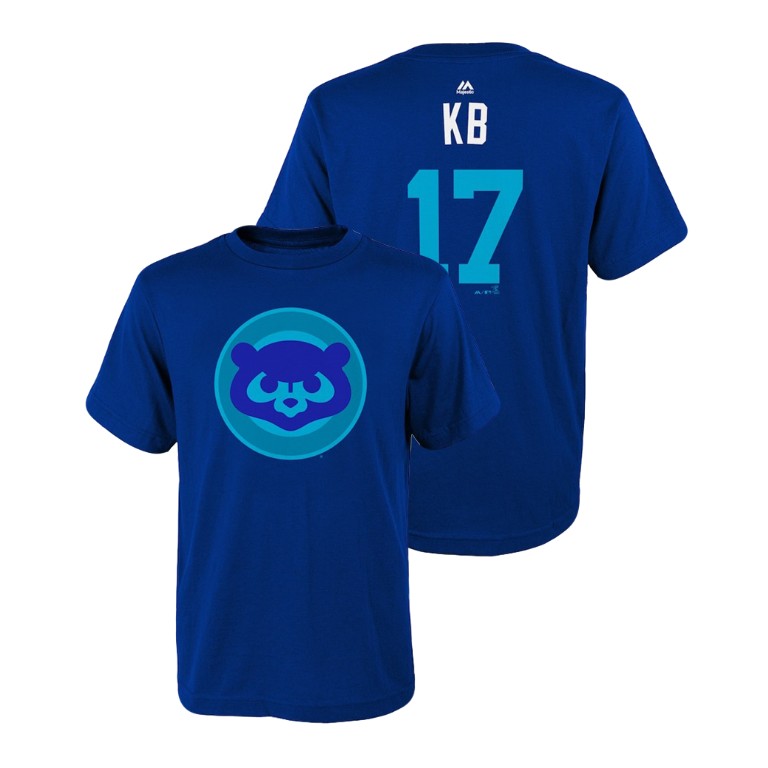 YOUTH Chicago Cubs Royal #17 Kris Bryant KB T-Shirt YOUTH Chicago Cubs Royal #17 Kris Bryant KB T-Shirt