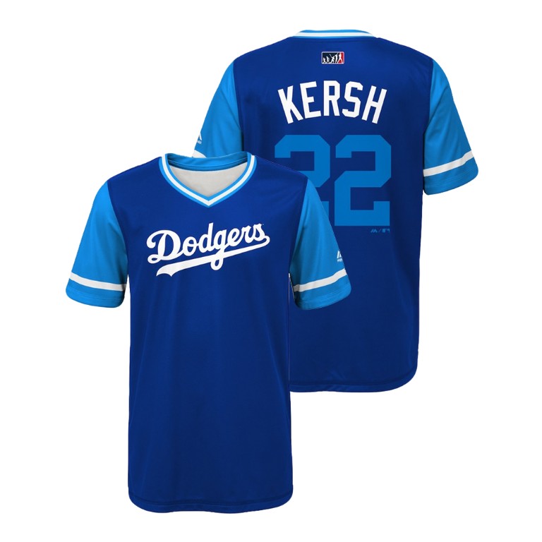 YOUTH Los Angeles Dodgers Royal #22 Clayton Kershaw Kersh Jersey