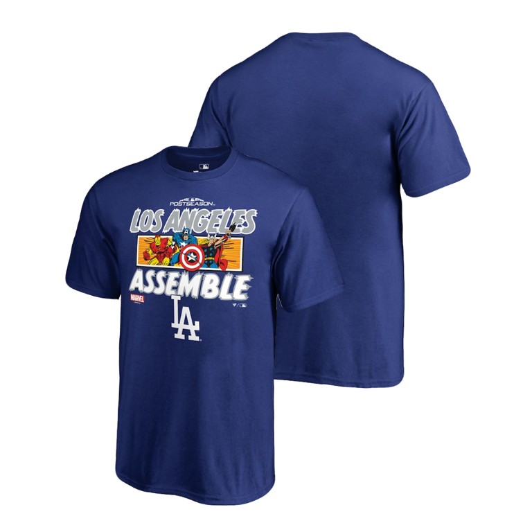 YOUTH Los Angeles Dodgers Marvel Avengers Assemble Royal T-Shirt YOUTH Los Angeles Dodgers Marvel Avengers Assemble Royal T-Shirt